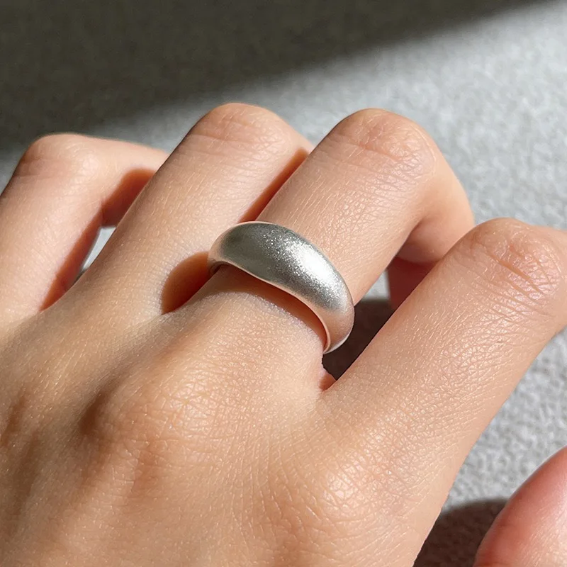 925 Sterling Silver Rings for Women Men Couple Minimalist Handmade Sparckling Narrow Ring Party Jewelry Gift Prevent Allergy - view 6