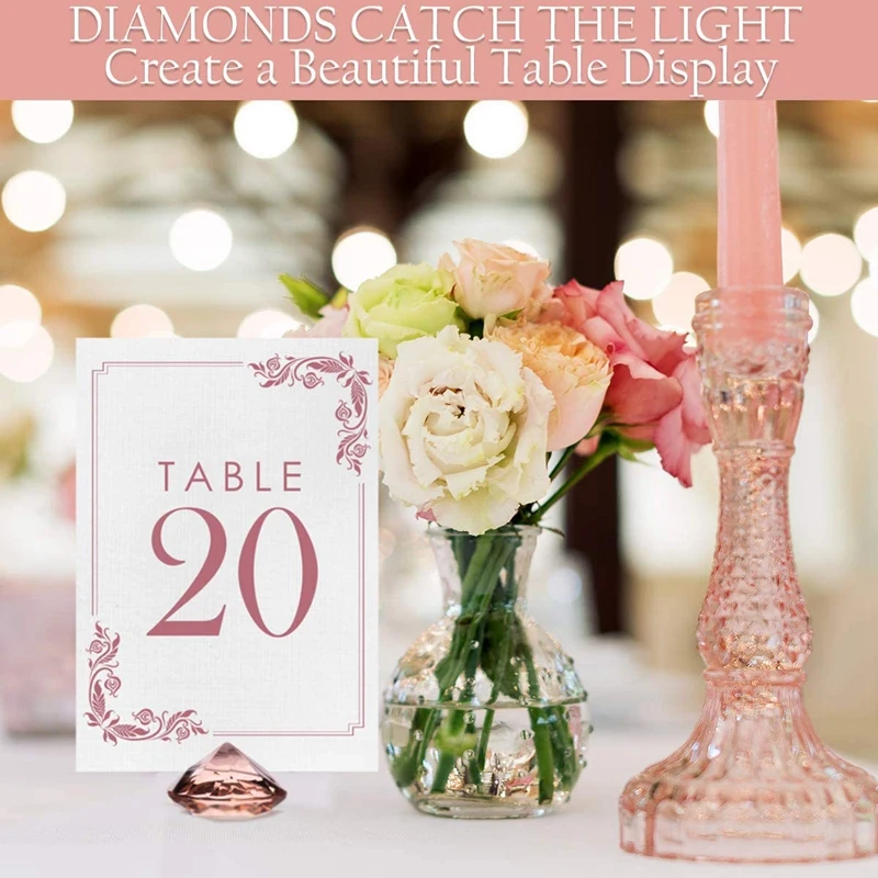 Tisch karten halter Harfe-Clip Tisch nummern halter Diamant Acryl Kristall Tisch karte steht für Hochzeit Tisch dekoration