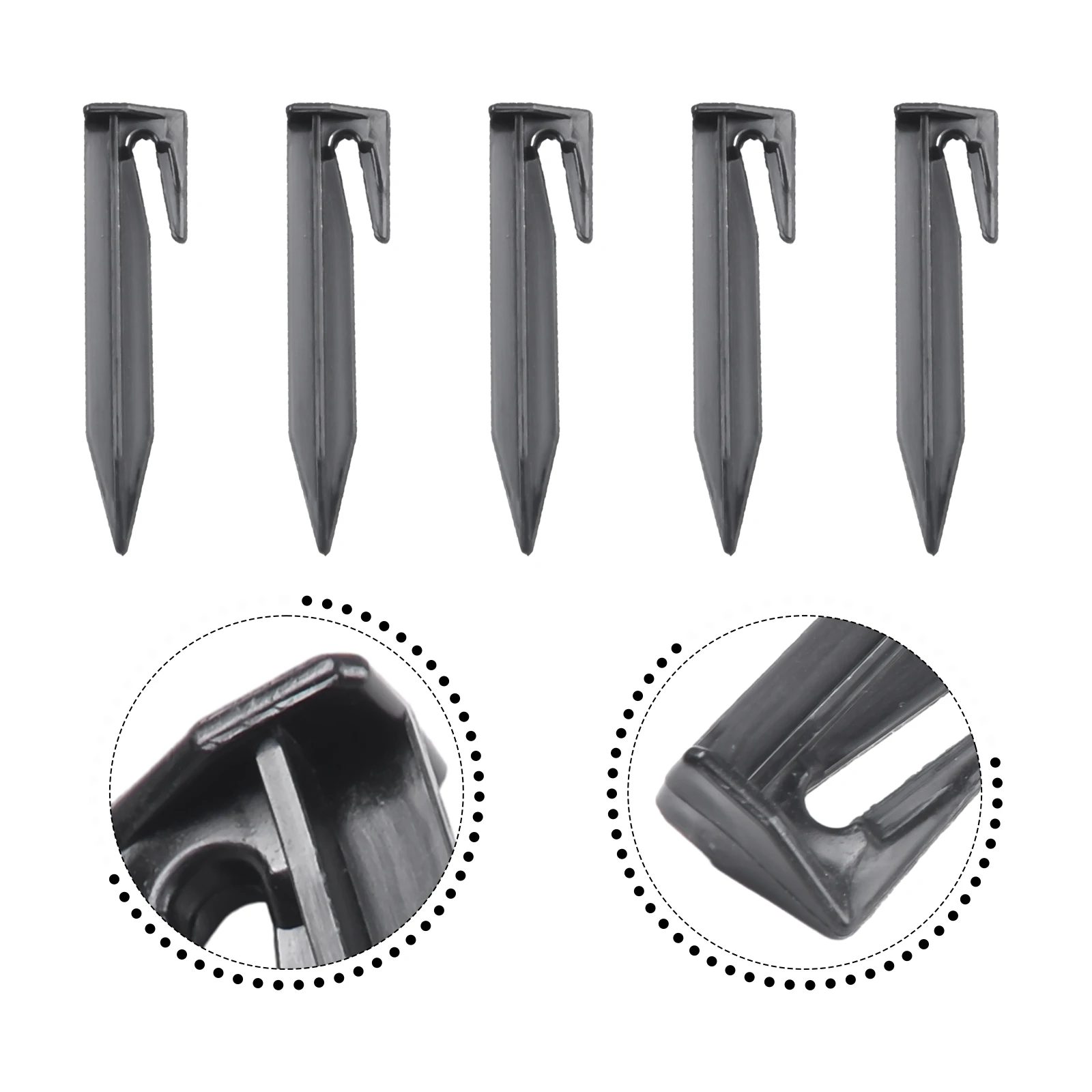 100pcs Lawn Boundary Pegs for Robotic Mowers Supporting Perimeter Cable Setup with Hook Shape Ground Insertion