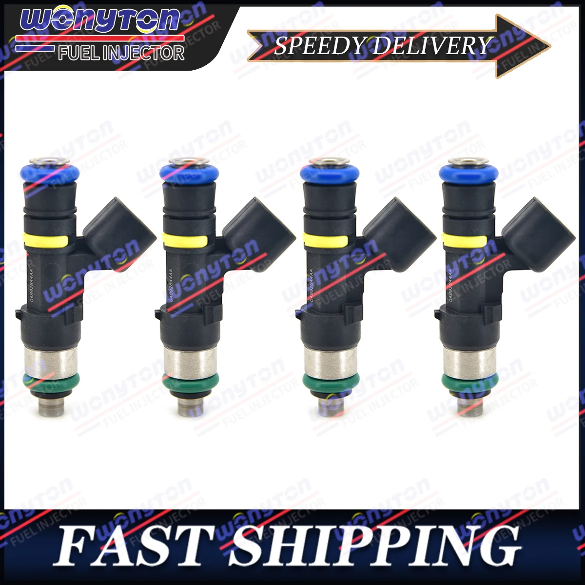 Set of 4 Bosch 0280158262 fuel injector 2012-2017 Fiat 500 04892844AA