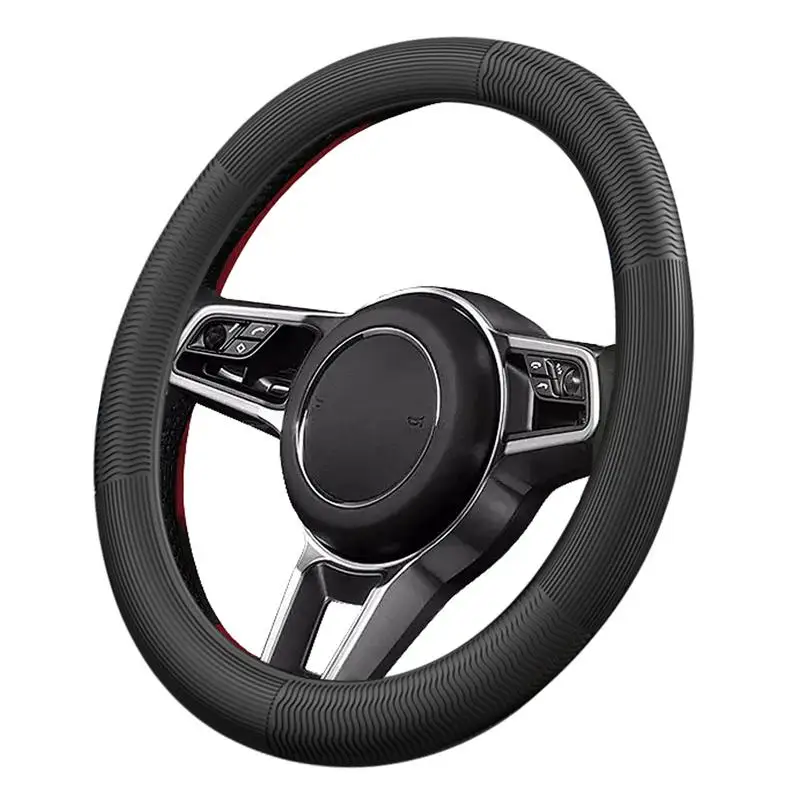 Silicone Steering Wheel Cover Non-slip Breathable Auto Steering Wheel Cover Hand Pad Car Interior Handlebar Cover for Men Women