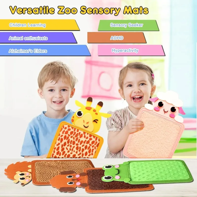 Multi-functional Animal Sensory Pads, Montessori Sensory Toys for Children, Hand-eye Coordination Educational Toys for Autism image 3