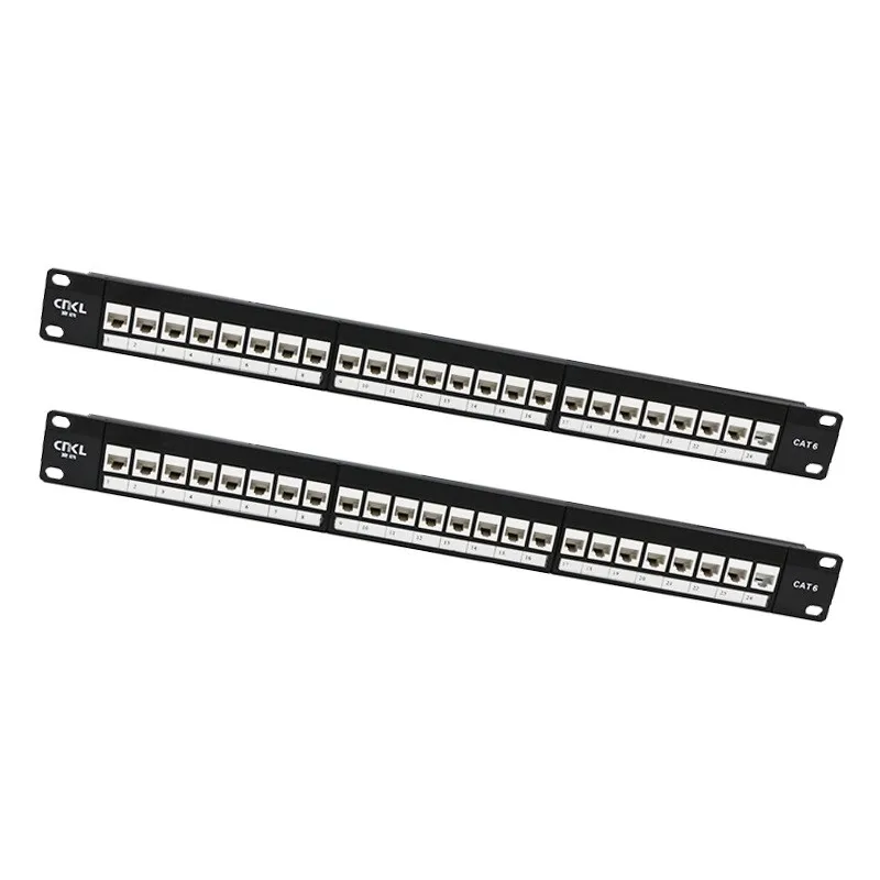 Cnkl 24 porta utp cat6 remendo painel rj45 19 "Polegada rackmount rede suporte keystone jack remendo painel