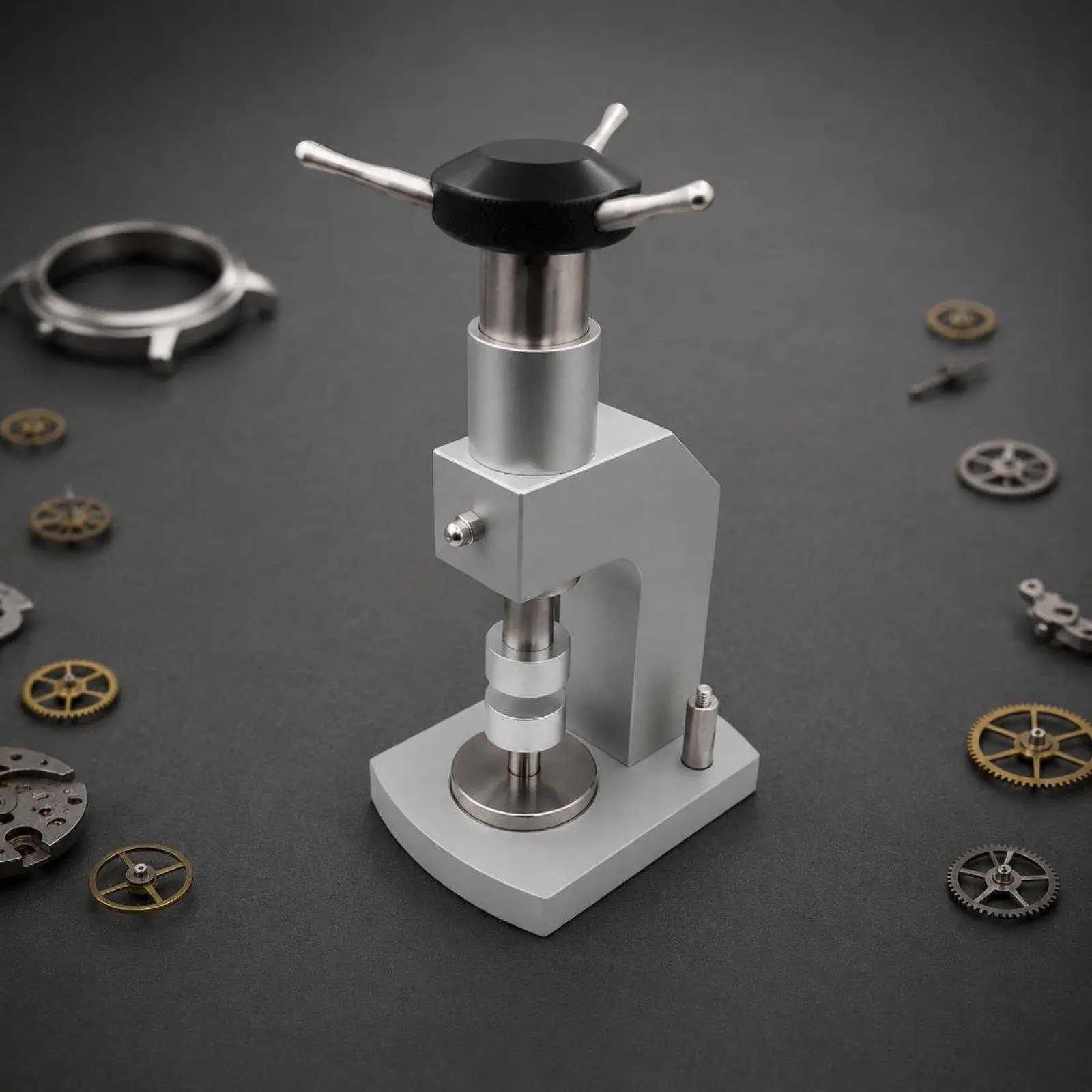 Large Metal Watchmaker Case Press Adjustable Tool for Watch Repairs and Maintenance Kits