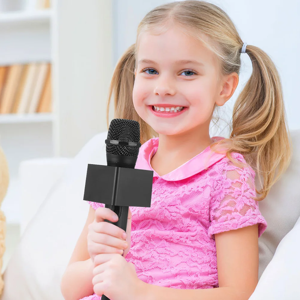 2Pcs Fake Microphones Portable Pretend Mic Small Plastic Karaoke Prop Kids Party Performance Role Simulation Portable Microphone