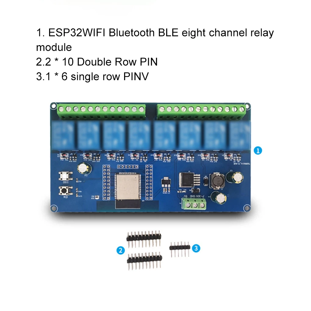 DC5-30V Power Supply 1/2/4/8 Channel Relay Module ESP32 WIFI Bluetooth BLE ESP32-WROOM Relay Board Secondary Development Board