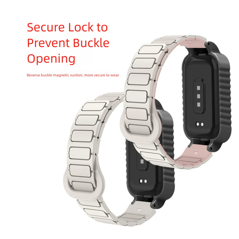 Магнитный браслет 12 мм для Redmi Band 3, бронированный стиль, устойчивая пряжка, быстросъемный, приятный для кожи силиконовый ремешок для часов для мужчин и женщин
