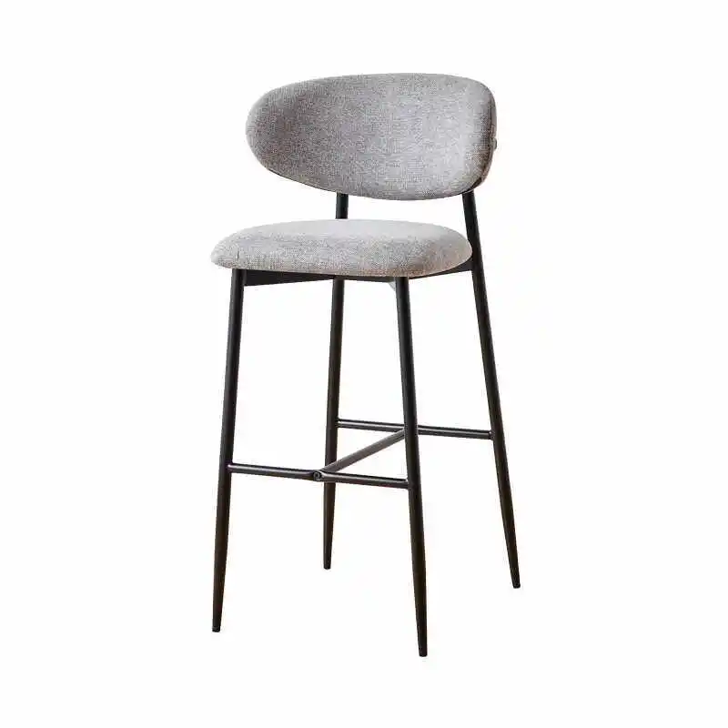 Tabouret de bar industriel nordique, tabouret de cuisine hauteur îlot, chaise de comptoir bistrot contemporaine avec structure métallique, mobilier de bar à domicile