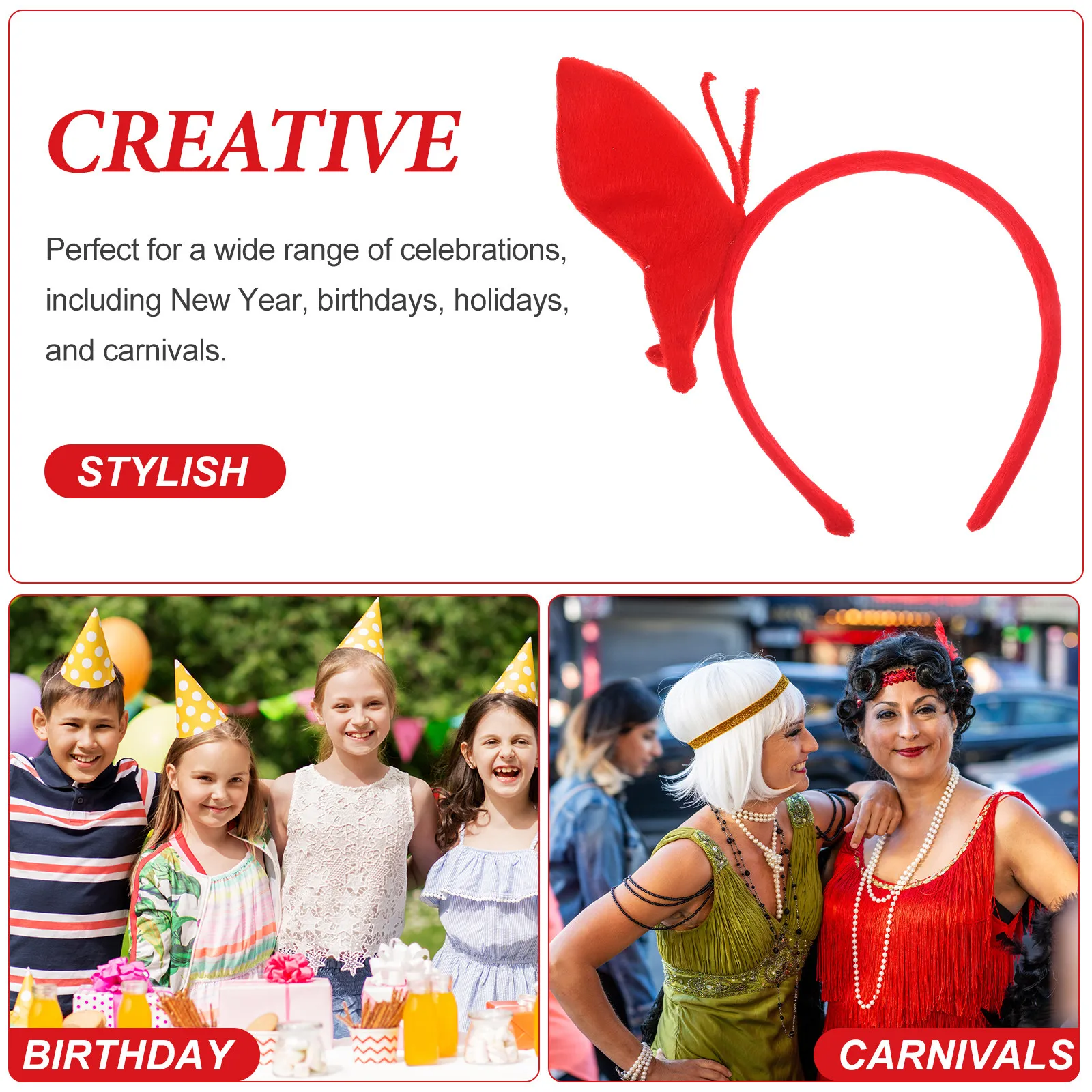 

Повязка на голову с бабочками, уникальный дизайн, легкая, удобная, для вечеринок, карнавалов, фестивалей, женская повязка для волос, для косплея, праздничная