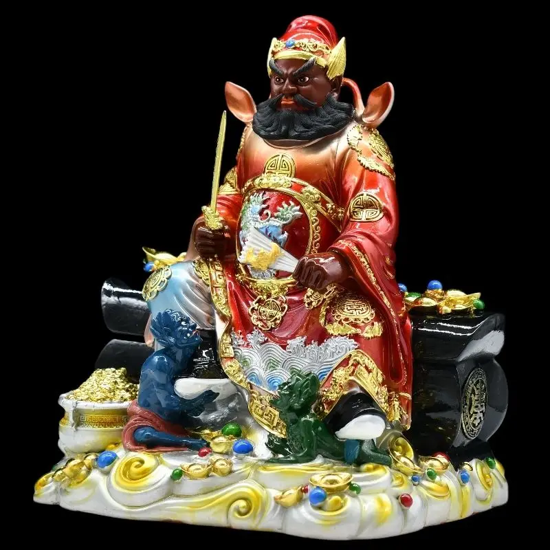 Zhong Kui Heavenly Master Resin Statue Home Altar Figurine for Living Room Protection and Blessings