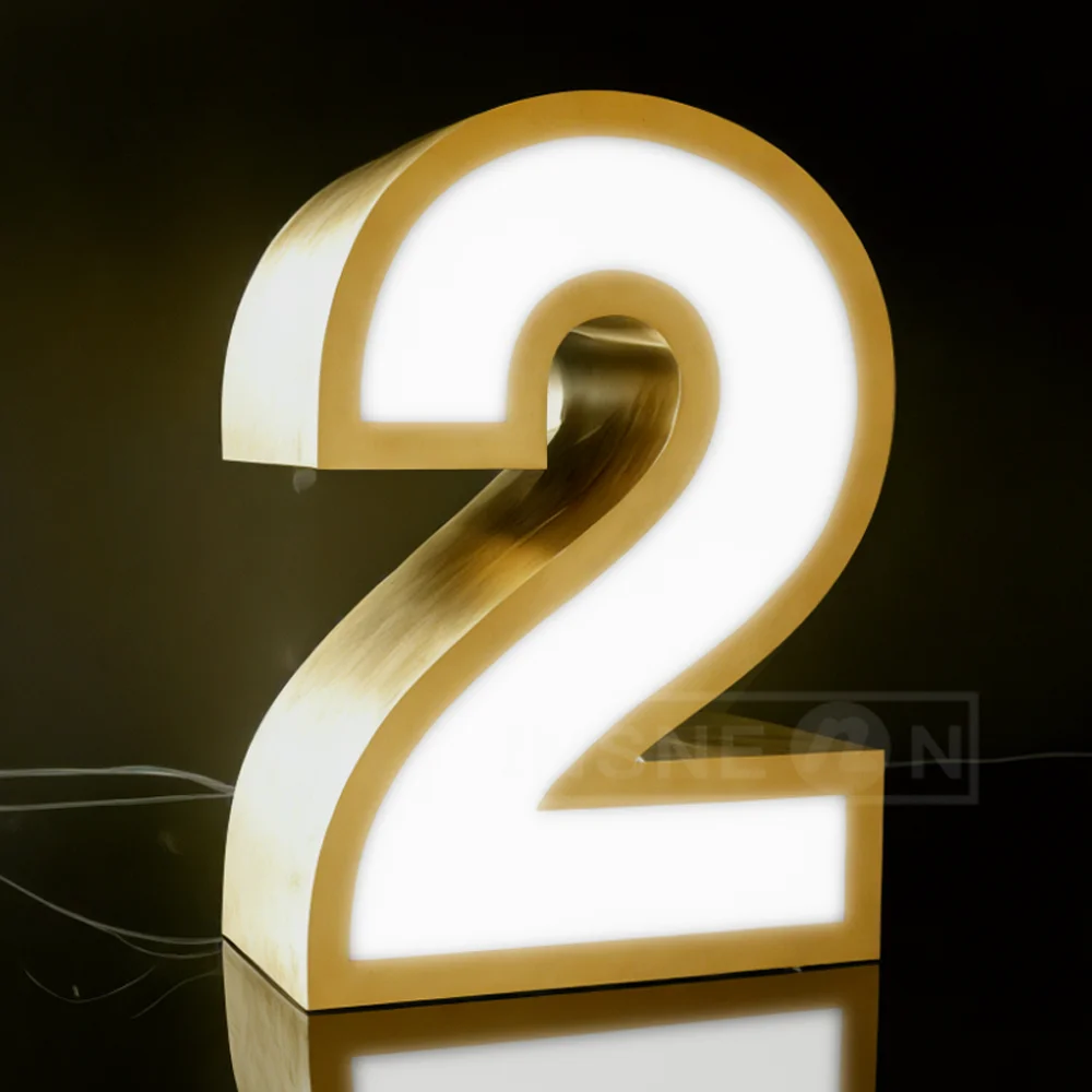 Aangepaste 3D LED verlichte metalen letters teken frontlit voor zakelijke winkelpui buiten waterdichte oplichtende reclame bewegwijzering