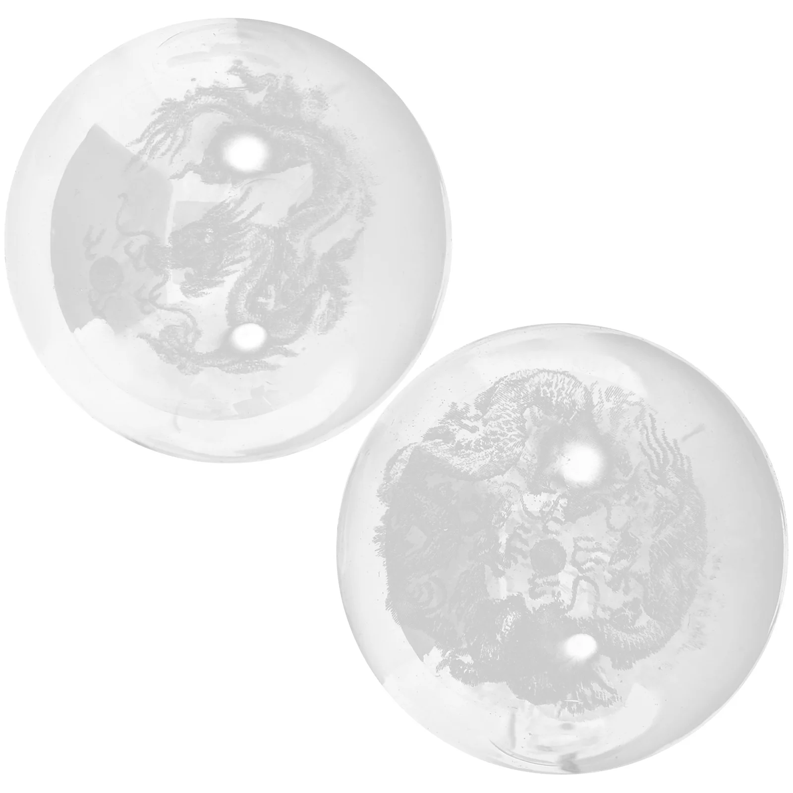 

2 шт. стеклянных массажных шариков для рук, маленькие гладкие круглые шарики для ручного массажа, для расслабления мышц и снятия боли, портативные массажные шарики