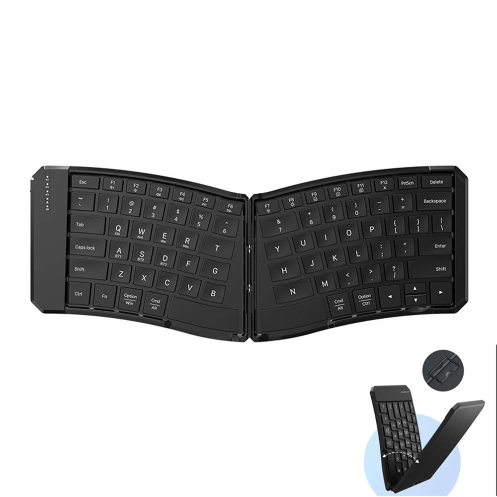

Ergonomics Foldable Bluetooth Keyboard Notebooks Keyboard Rechargeable iPad Keyboard For IOS Android Windows iPad Tablet Phone