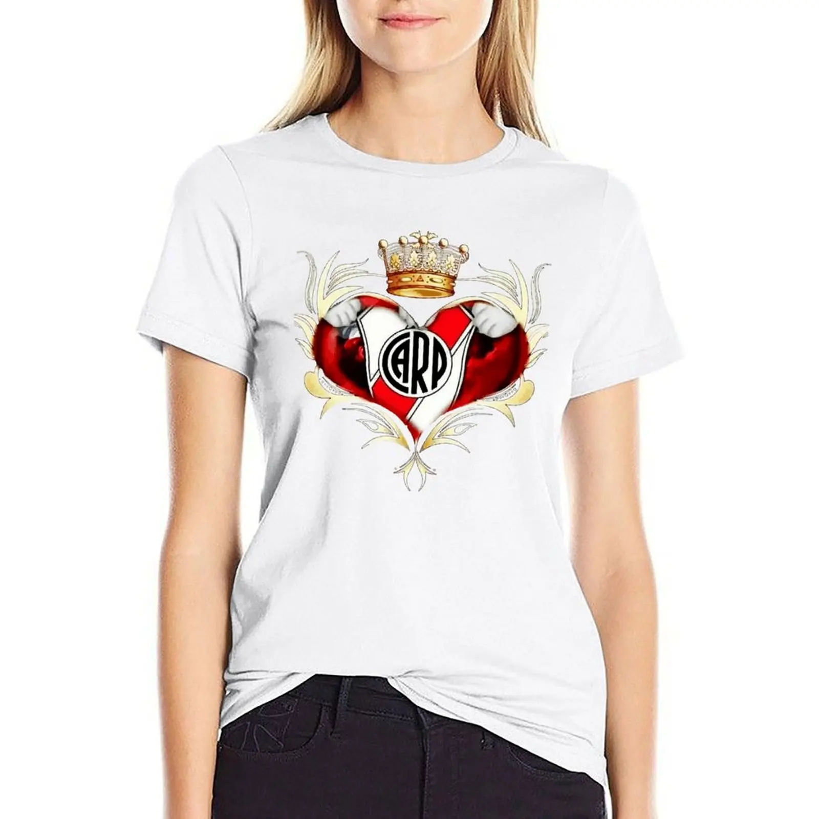 River Plate fc t-shirt abbigliamento femminile camicia con stampa animalier per ragazze magliette bianche per le donne