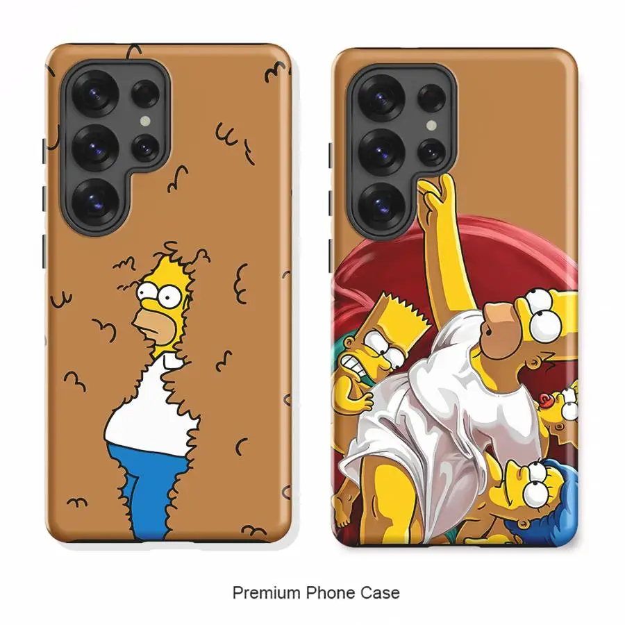 Soft Cover Capa Phone Case for Samsung Galaxy S26 A36 S20 FE S25Ultra S24 Ultra A26 A16 A56 S23Ultra S23 The Simpsons Cute