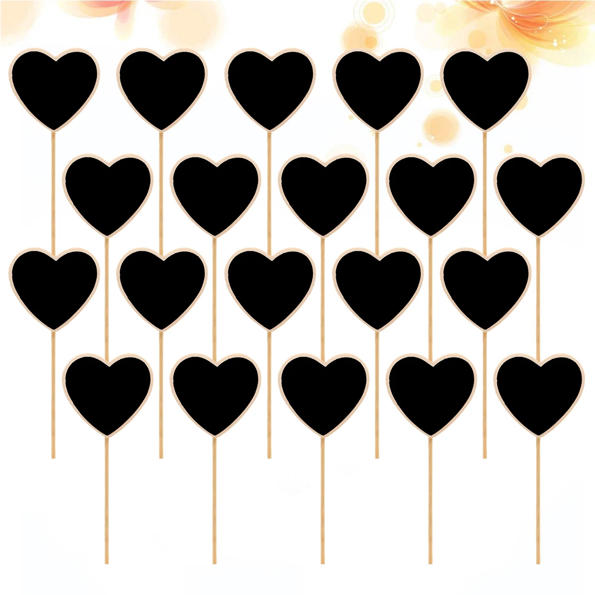

20pcs Chalkboard Toppers Wood Blackboard Signs Garden Labels Plant Black Board Garden Makers Tags Christmas Decor