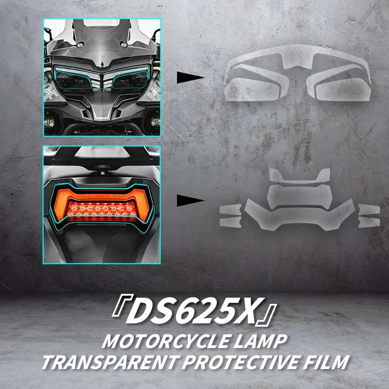 

For VOGE DS625X Motorcycle Lamp Accessories Transparent Protective Film Bike Headlight And Taillight Refit Stickers Decal