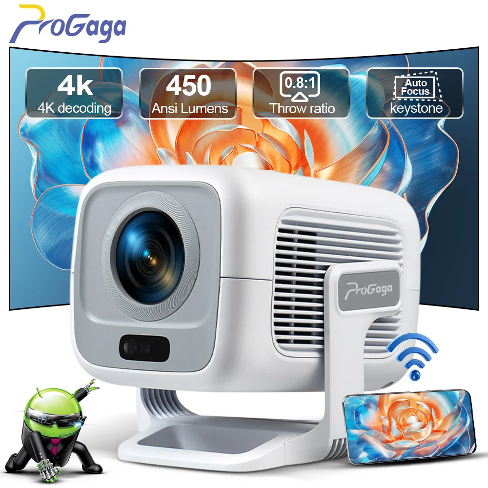 PG370 1080p Full HD WiFi Android Smart Projector for Home Theater