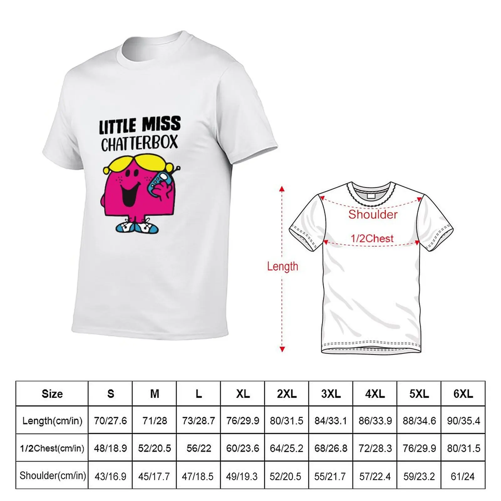 Little Miss Chatterbox T-Shirt man t shirts for men casual cotton t shirt pack t shirts for man graphic funny T-shirt