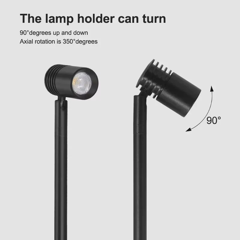 for LED Standing Spotlight Aluminum  Head Showcase Light