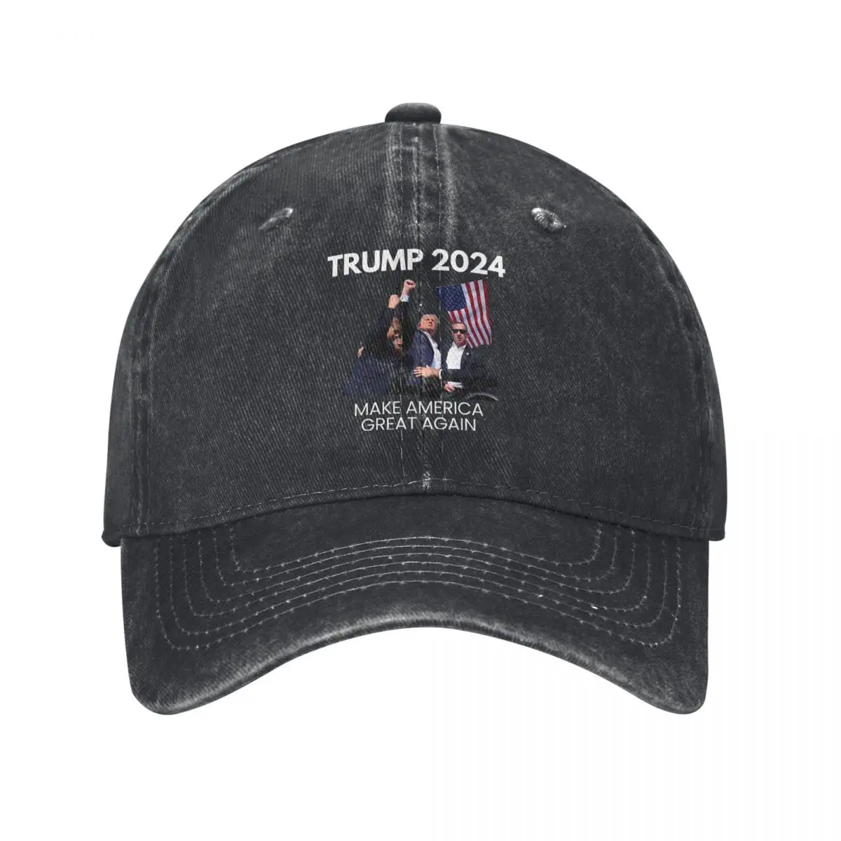 Washed Men's Baseball Cap Trump Assassination Attempt 2024 Trucker Snapback Caps Dad Hat Donald Trump Golf Hats