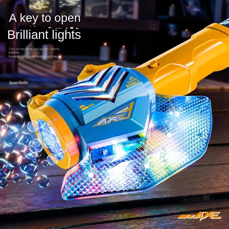 Machine à bulles lumineuse Tomahawk, jouets électriques pour enfants, sans batterie, sans bulle d'eau