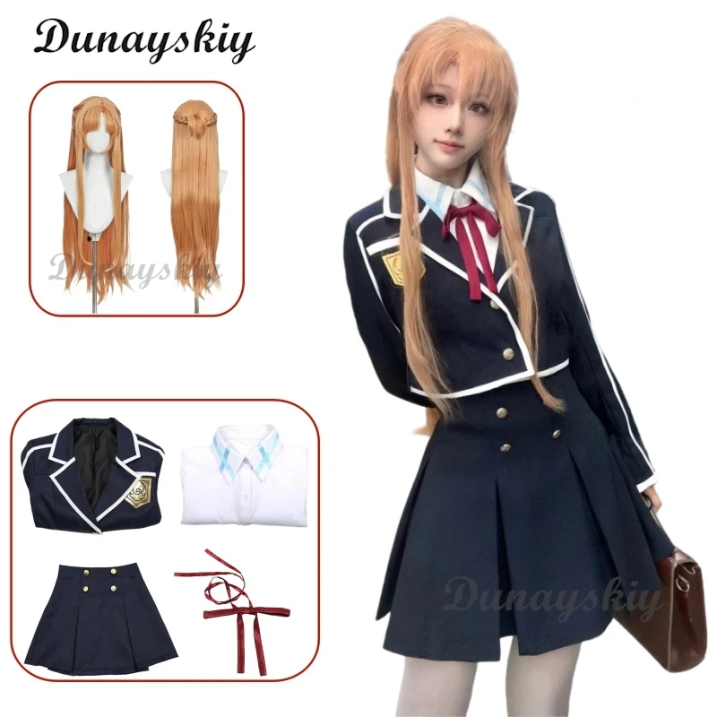 

Аниме Yuuki Asuna Titania Erica Stacia Healer Mayumi Reynolds Sword Art Online SAO Косплей Костюм Парик Униформа для девочек и женщин