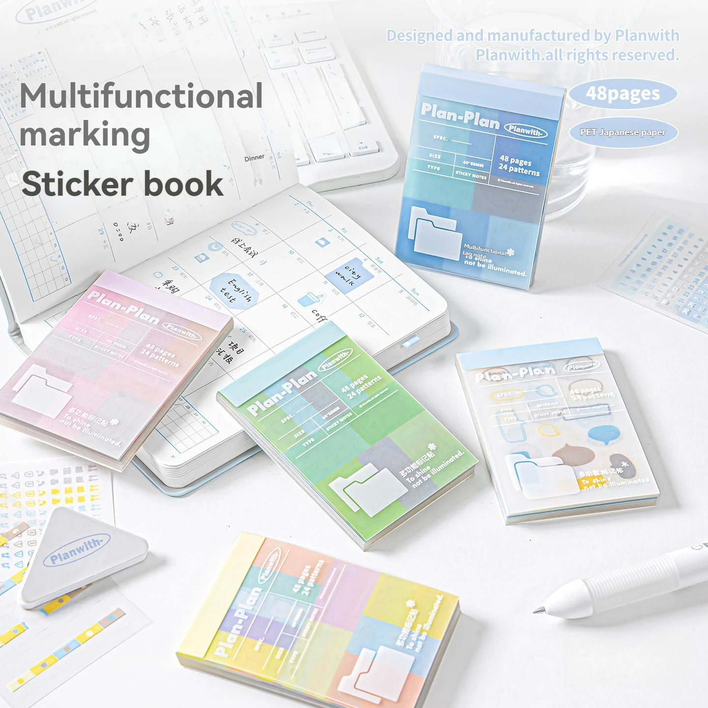 

1 шт. многофункциональные наклейки-этикетки, портативные индексные наклейки для письма, наклейки для заметок, каллиграфические наклейки