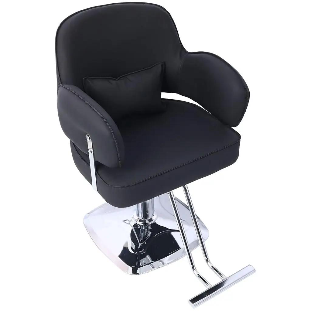 Hydraulic Barber Chair, 360° Swivel Adjustable Height Heavy Duty PU Leather Styling Chair 330 lbs, Customized