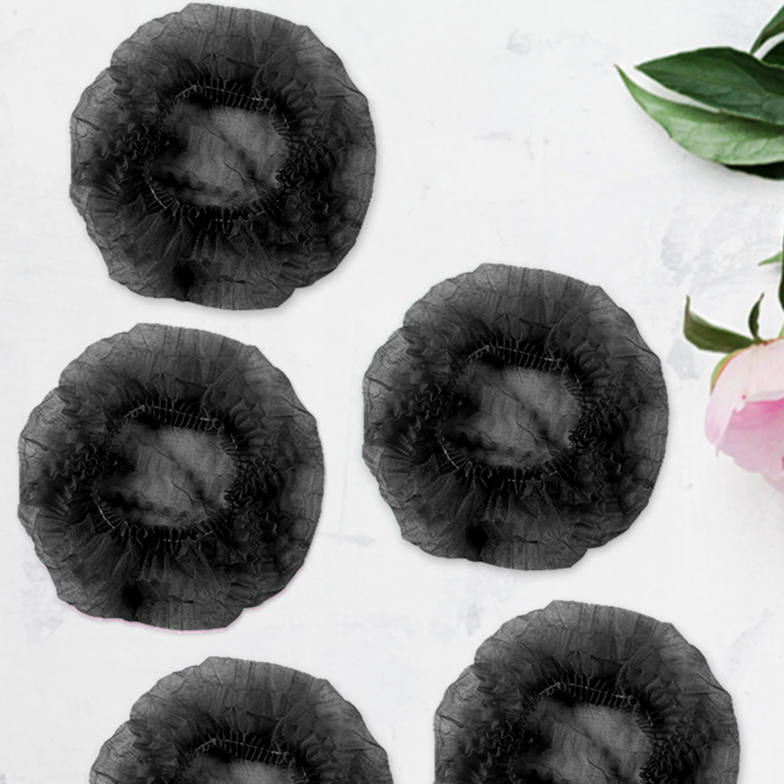Chef Bouffant Caps Non Woven Breathable Hair Net Dustproof for Food Service Kitchen Restaurant Hygiene Protective Gear