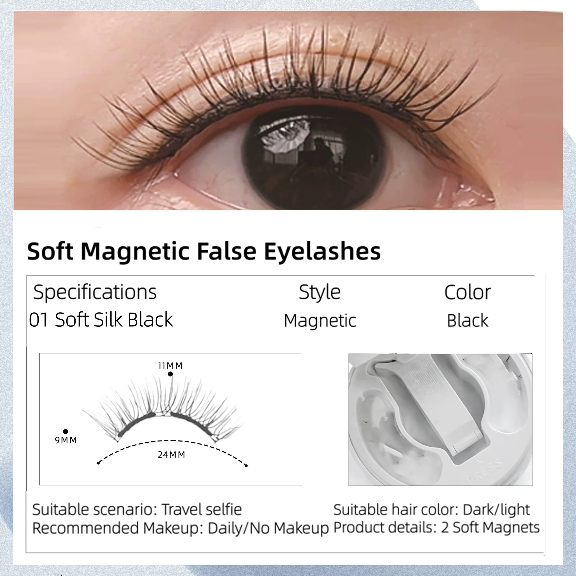 C Curl – cils magnétiques doux, adhésif facile, sans colle, nouveau Style, Kit de cils à aimant Long