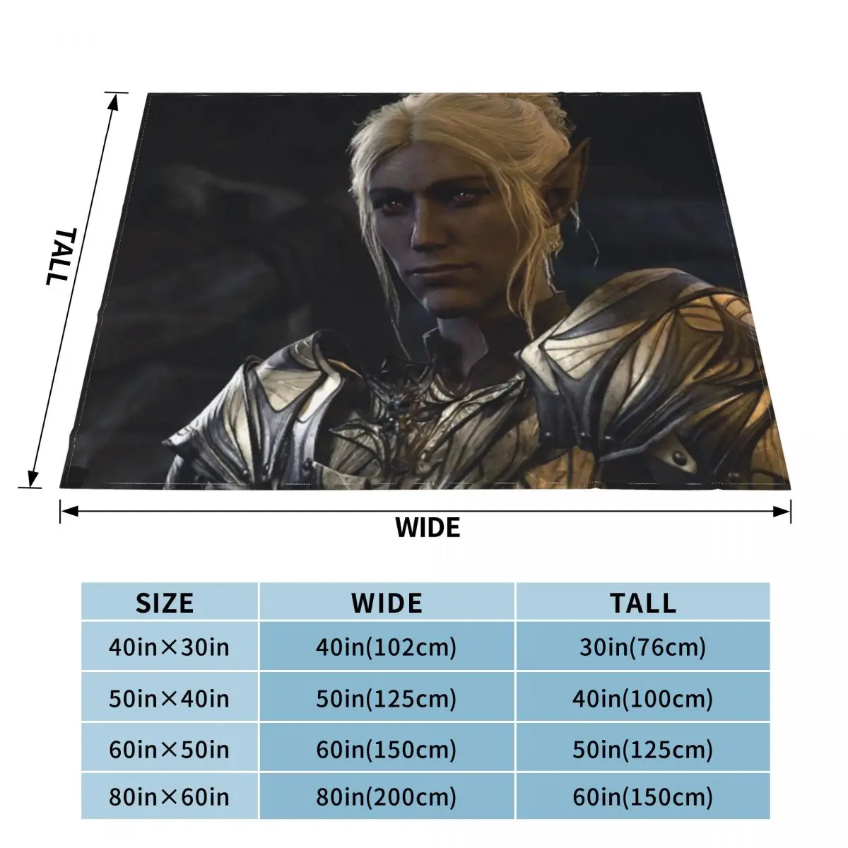 Minthara the Drow Elf Oathbreaker Paladin Adventurer first meeting Throw Blanket Beach Flannel Blankets