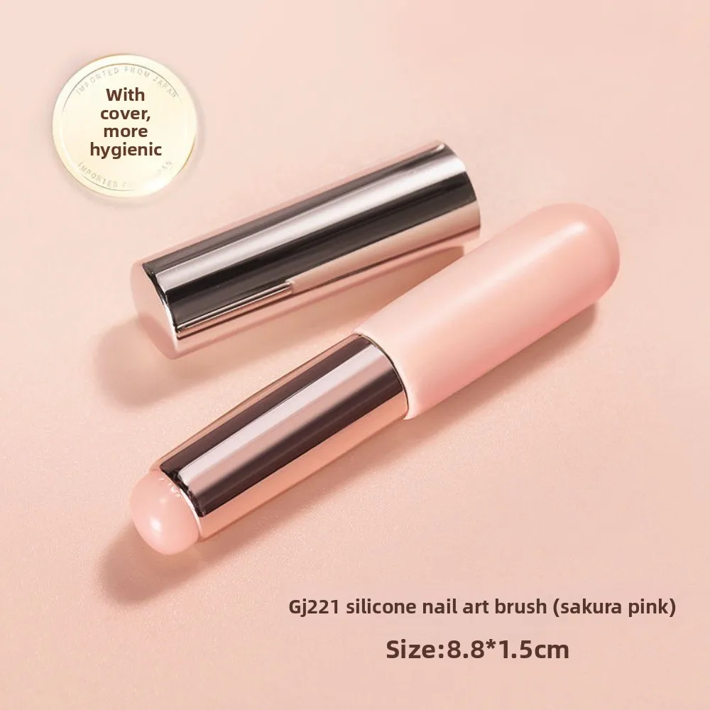 New Reusable Nail Art Silicone Brush Round-tipped Washable Lip Brush Gradient Effect Portable Makeup Brushes