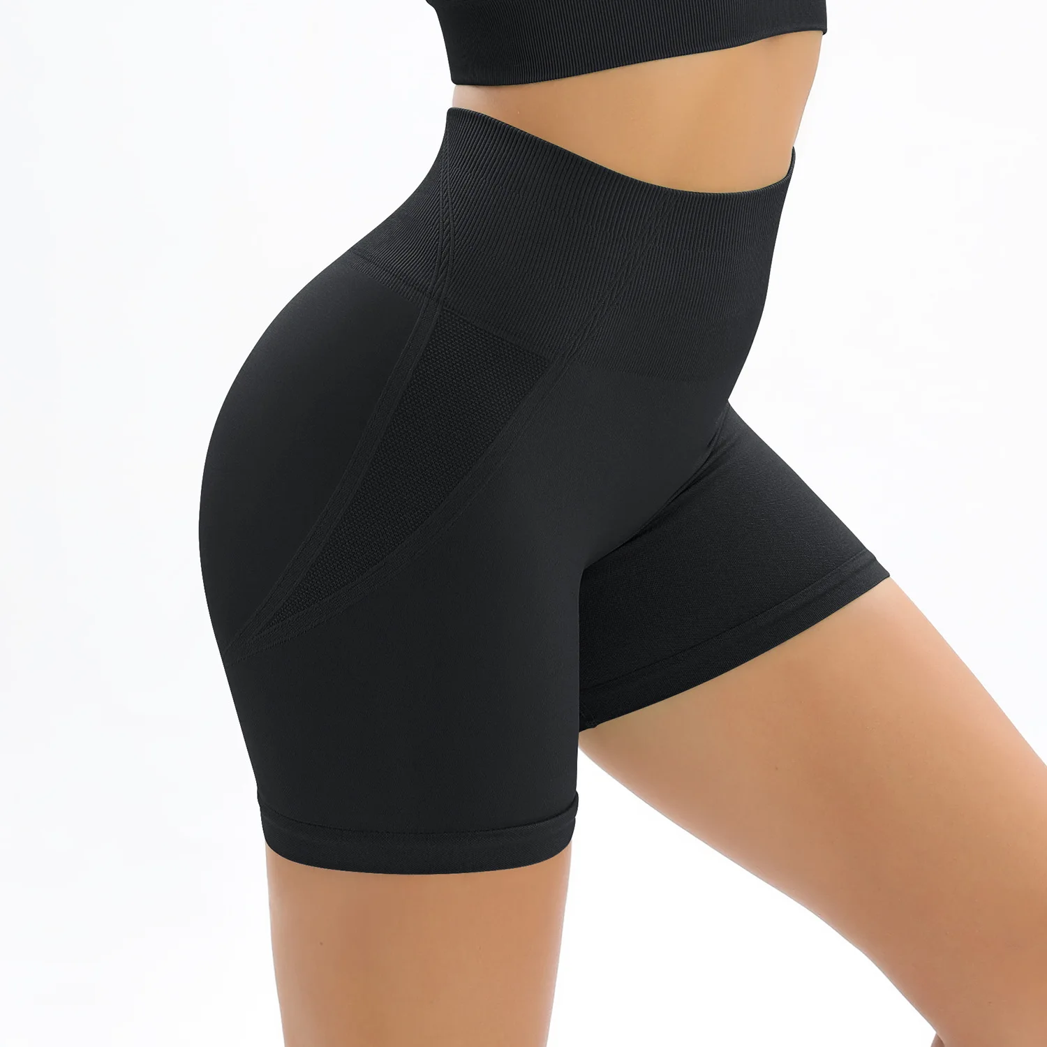 

Outdoor Running Dance Cycling Elastic Sport Shorts Women Cross Waist Pilates Gym Fitness Yoga Shorts Tight Butt Lifting2025