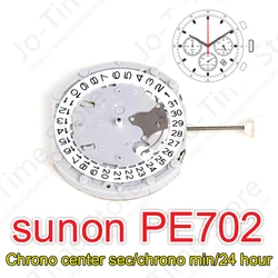 PE702 Movement China Sunon PE702 Movement Three Hands With 3eyes ＆Date Small Chronograph Second ＆ Minute,24hour