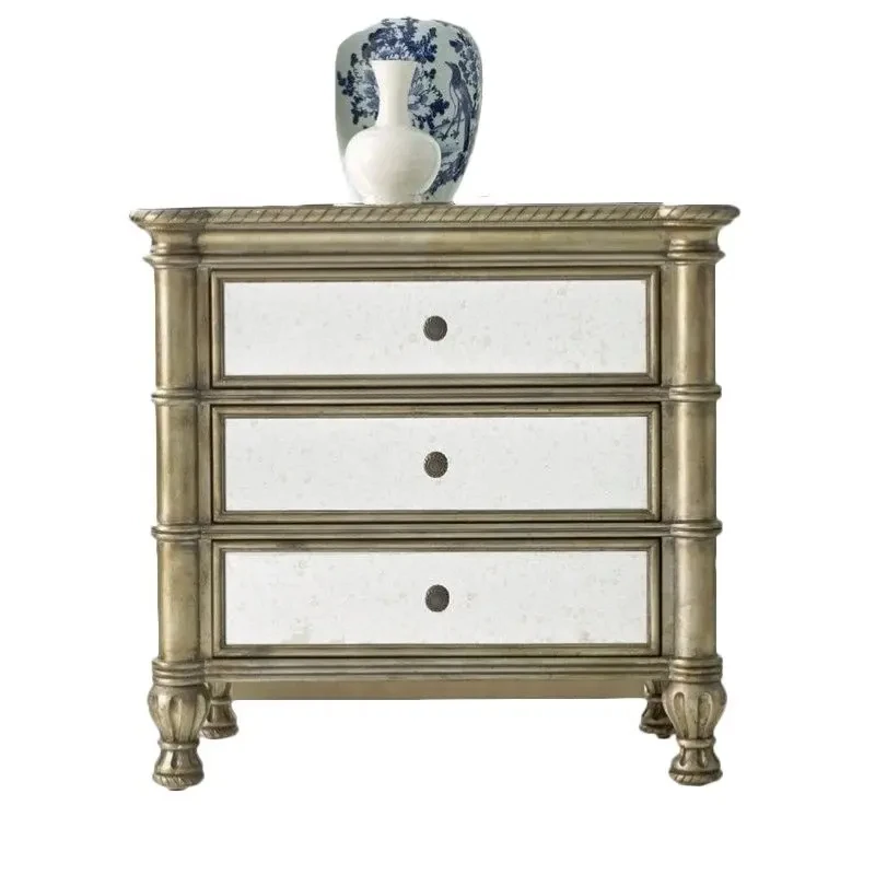 Storage Rack Simple Modern Small Cabinet Nordic Mirror Locker Bedroom Solid Wood Storage Cabinet