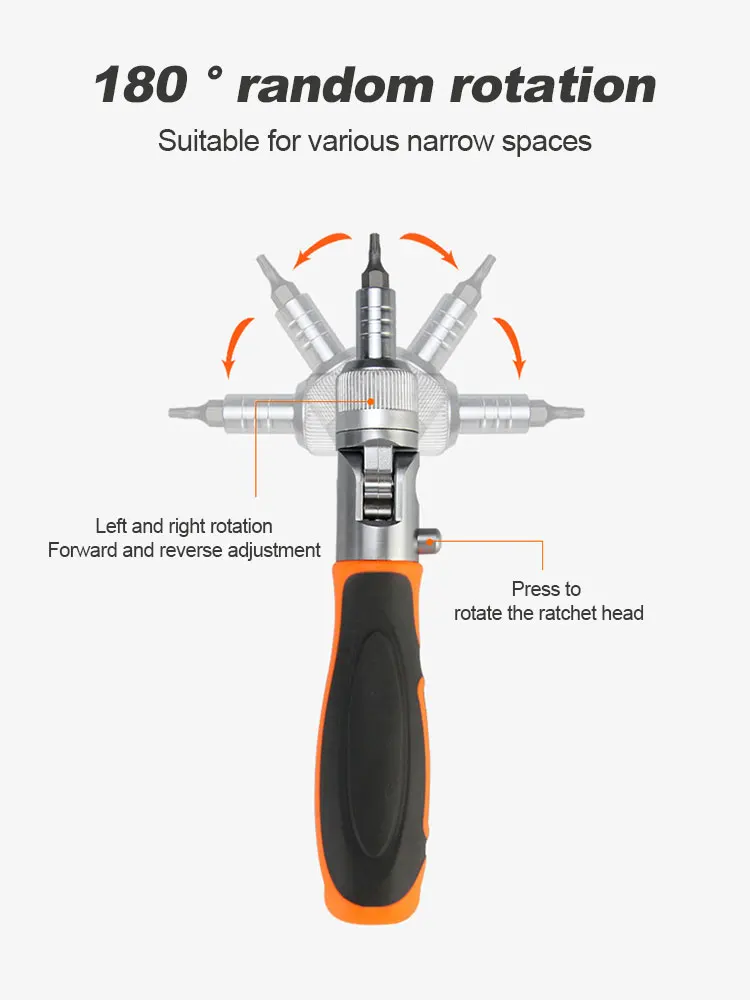 Ratchet screwdriver set 38 in 1 hexagonal cross torx magnetic screwdriver head tough ratchet handle extension rod storage box