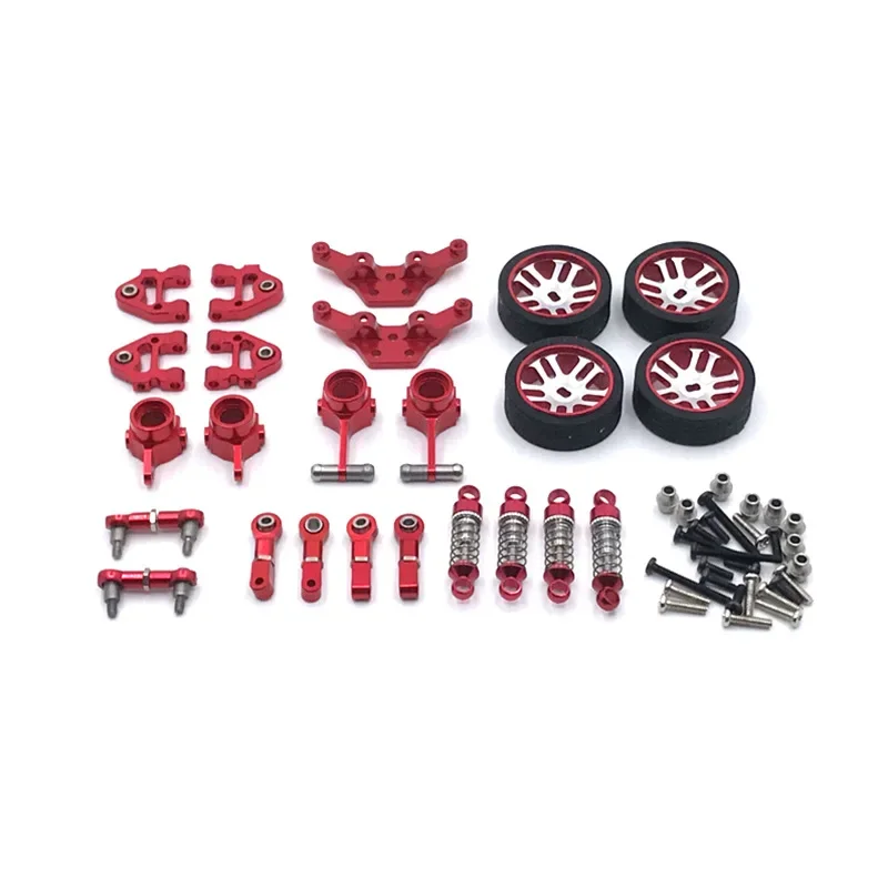 

RC Parts Upgrade Steering Knuckles Kit Tires Steering Link Rod Shock Absorber Spare Parts for WLtoys 1/28 284131 K979 K989 K999