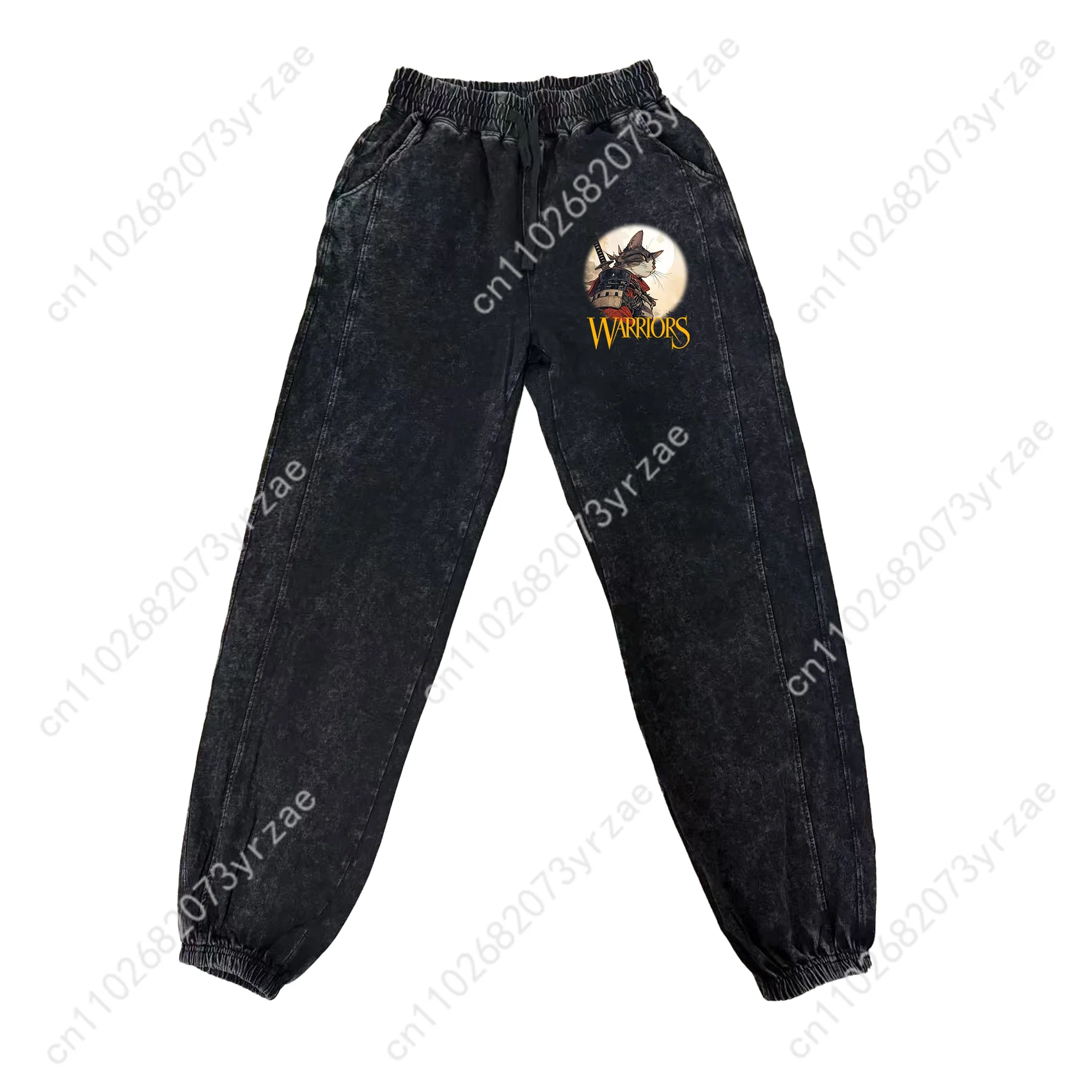 Cat Warrior Mans Womans Teenager Retro Vintage Trousers Pants Vintage Cotton Elastic Sweatpants Trend Pattern Print Custom Pant