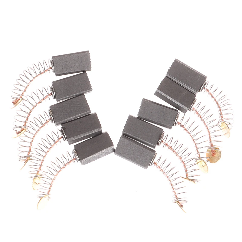10Pcs Graphite Copper Motor Carbon Brushes Set Tight Copper Wire For Electric Hammer Angle Grinder Graphite Brush Replacement