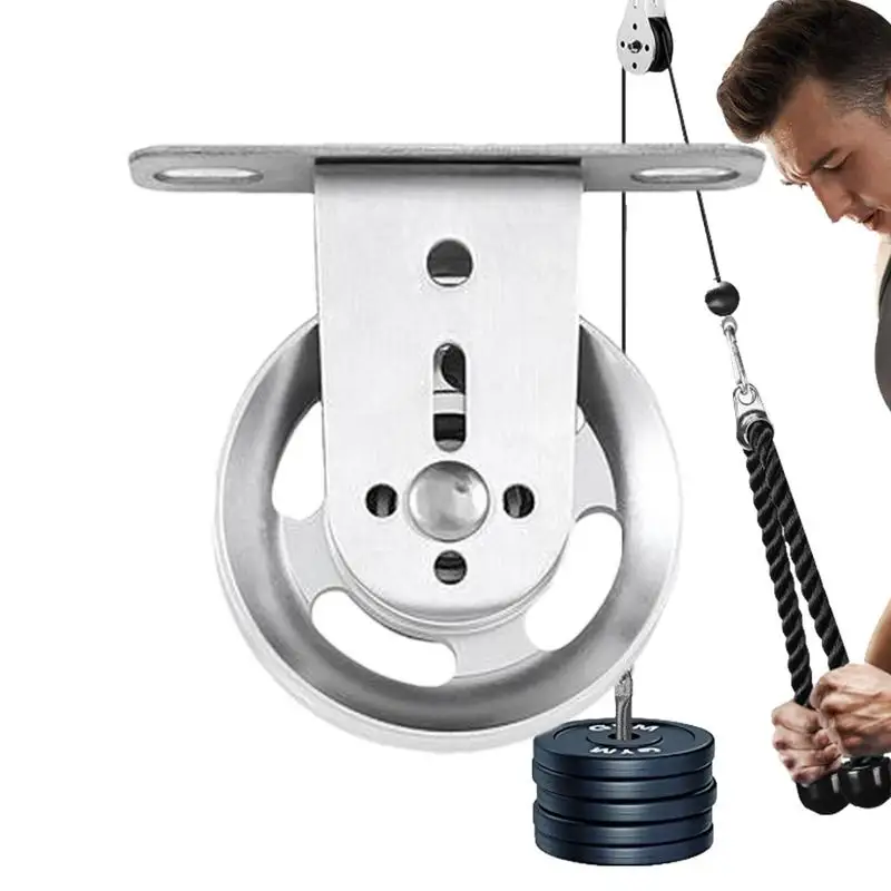 Pulley System 360-Degree Rotation Cable Gym System Pulley Wheel Gym Equipment Gym Lat Pulldown Attachments Nylon Bearing Pulley