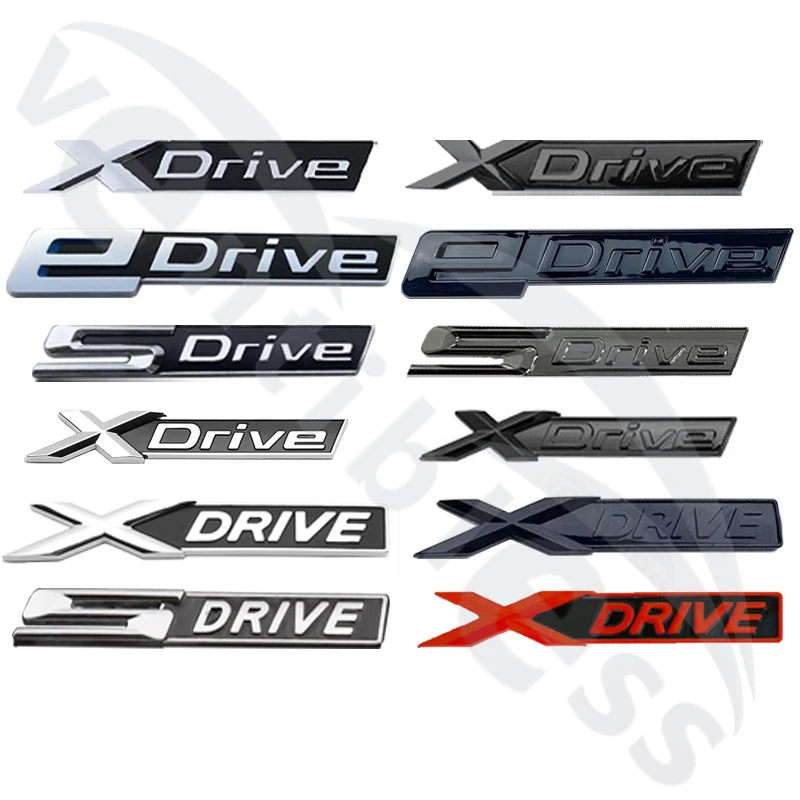 3d ABS Car Fender Side Emblem Rear Trunk Badge XDrive edrive sdrive black red Logo For THE X1 X2 X3 X4 X5 X6 X7 Car Accessories