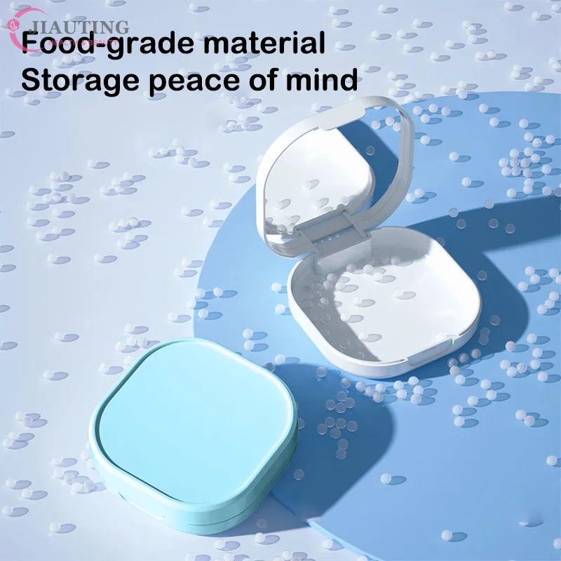 

Capybara Denture Storage Box With Mirror Dental Braces Retainer False Teeth Protective Case Prosthesis Teeth Container Boxes