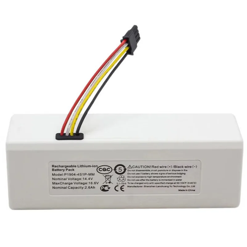 Rechargeable Battery For Xiaomi C1 Robot Cleaner STYTJ01ZHM 14.4V 2600mAh  Li-ion Battery Pack  Customizable, Factory Direct