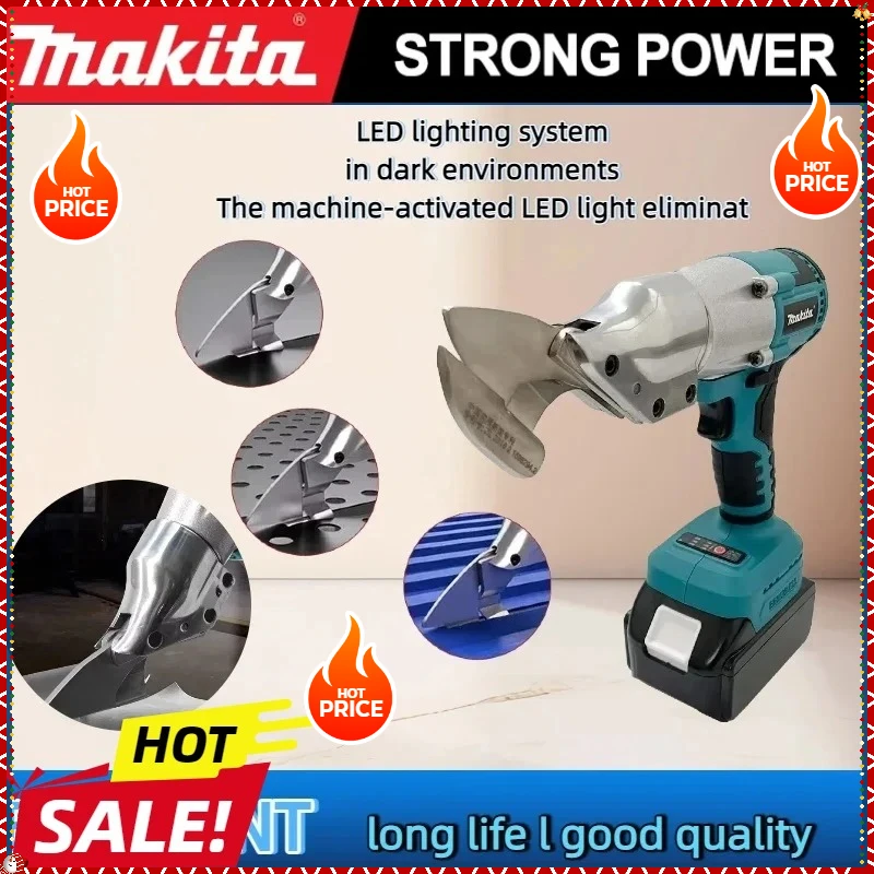 

Makita Electric Cordless Iron Scissors Professional Metal Cutting Tools Rechargeable Sheet Shear Cutter For Makita 18V Battery