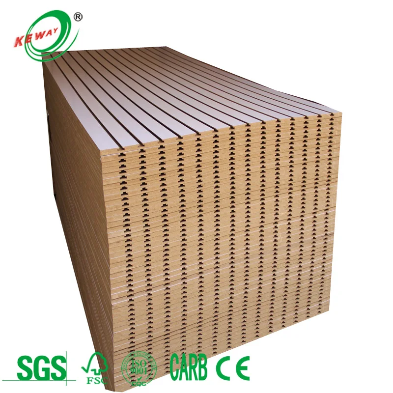 Custom. 1220*2440mm Melamine Veneer MDF Slatwall Panel For Display