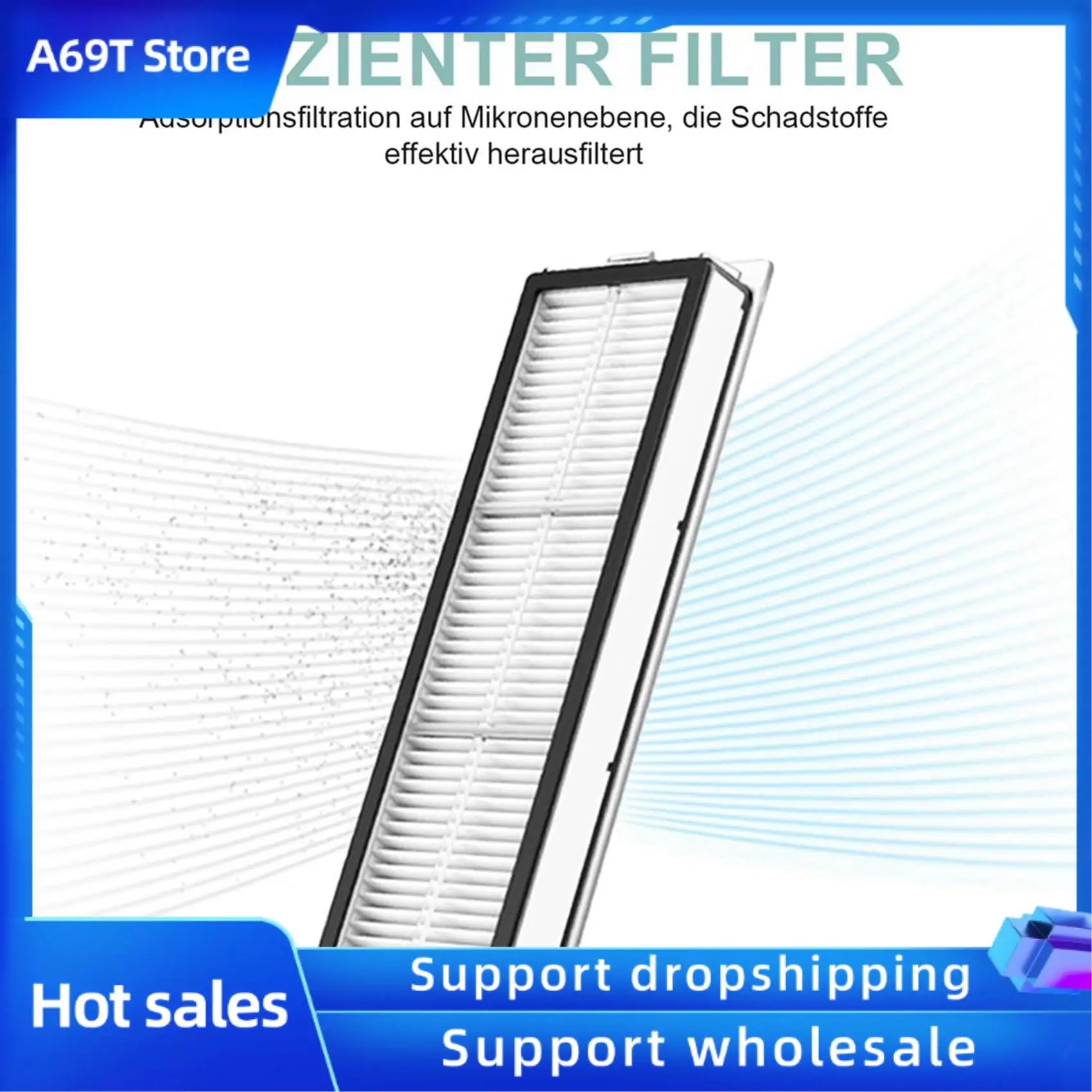 

A69T 2X For Dreame D9/D9 Max L10 Pro Vacuum Cleaner Parts Main Side Brush Hepa Filters Replacement Spare Parts