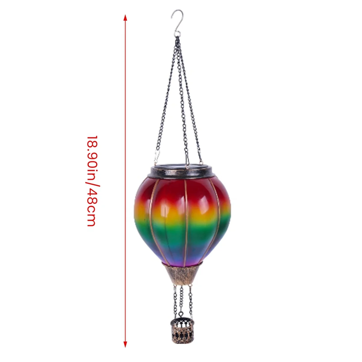 A06T-Hot Air Balloon Solar Lantern Lights Outdoor Hanging Solar Lantern for Garden Yard Patio Porch