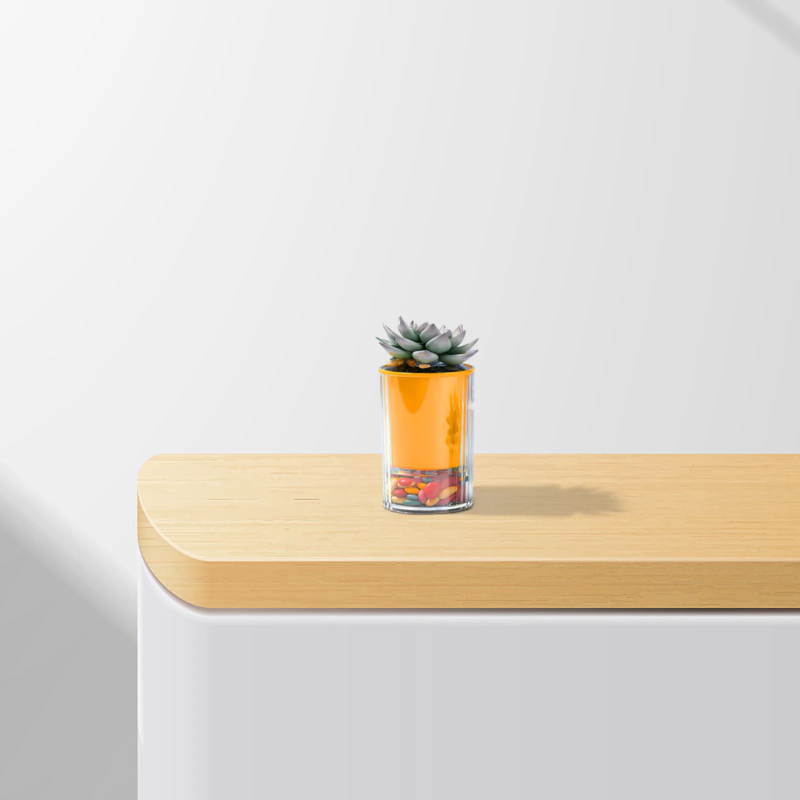 Creative Desktop Flower Vase Self-Watering Table Planter Pot Office Desk Plant Container Automatic Water-Absorbing Small
