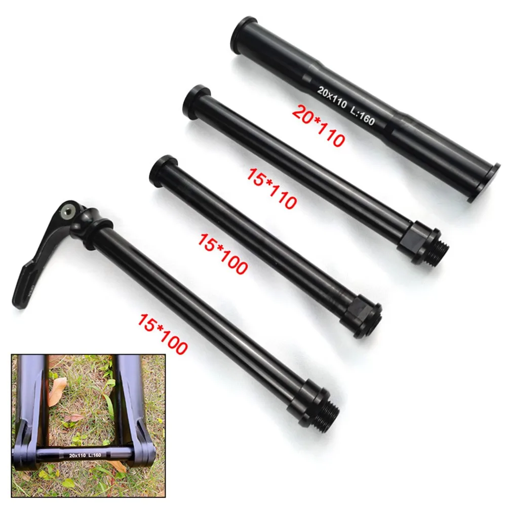 Mountain Bike Bicycle Front Fork Thru Axle Skewer Aluminum Alloy 100x15mm/110x20mm Replacement For-MTB Bike Fork